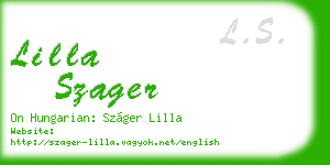 lilla szager business card