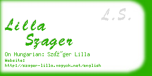 lilla szager business card